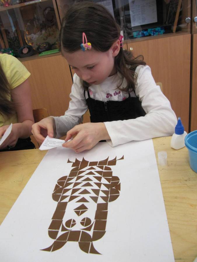 аппликация из квадратиков