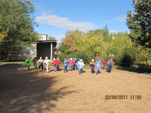 Бег старшей группы № 1.