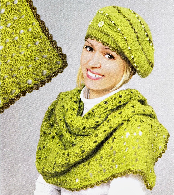 Ажурный шарф крючком