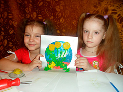 Аппликация из пластилина &laquo;Солнечные брызги&raquo;