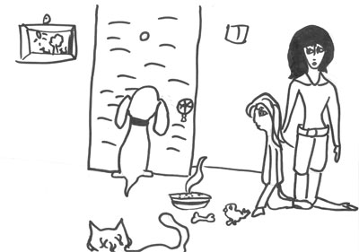 Собака тоскует по хозяину