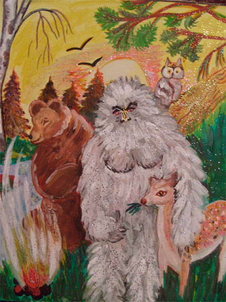 Жил-был в горах Горной Шории Снежный человек.