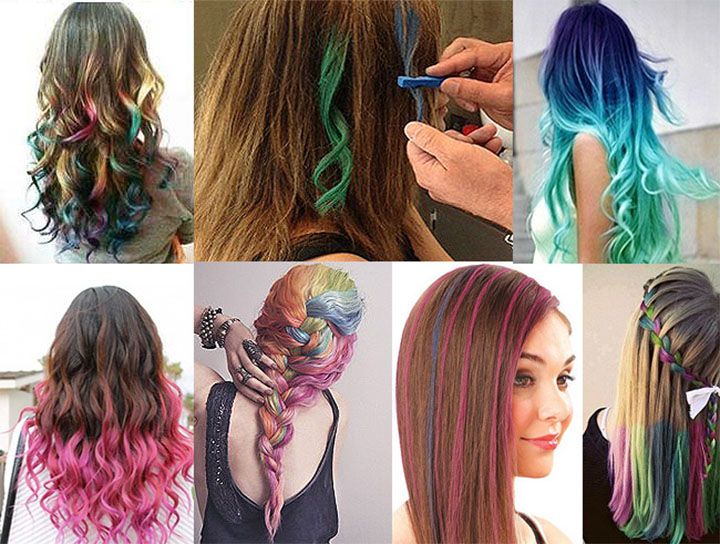 Разноцветные прически