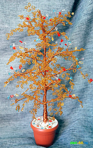 «Дерево счастья» из бисера