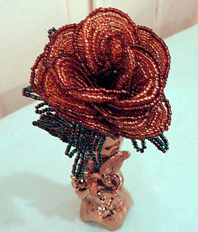 Роза из бисера