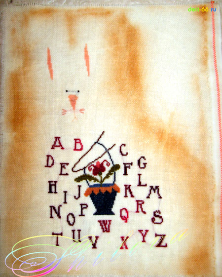 Вышитая игрушка «Mrs Lapin»