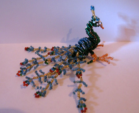 Павлин из бисера