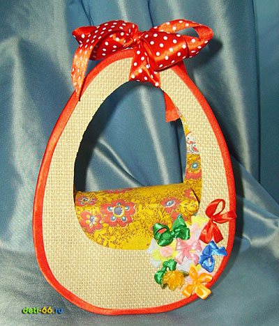 Пасхальный туесок. Вид спереди.