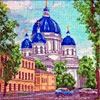 Картина «Никольский собор» в технике «Вышивка крестом»