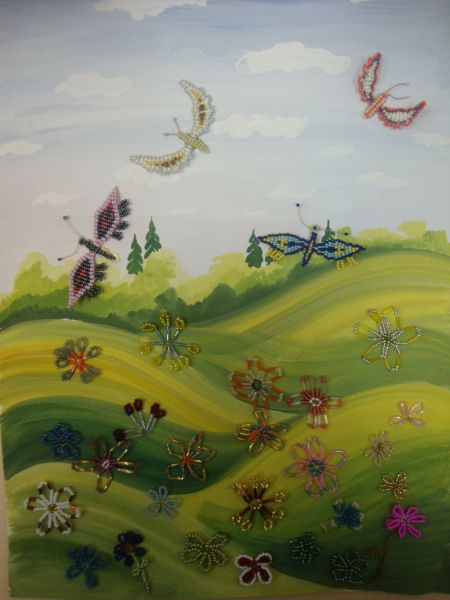 Плетение на проволочной основе &laquo;Цветы&raquo;