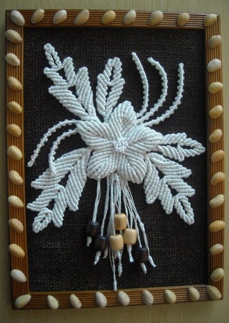 Цветы в технике макраме