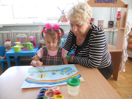 Рисунок Харусь Вики «Мир под радугой»