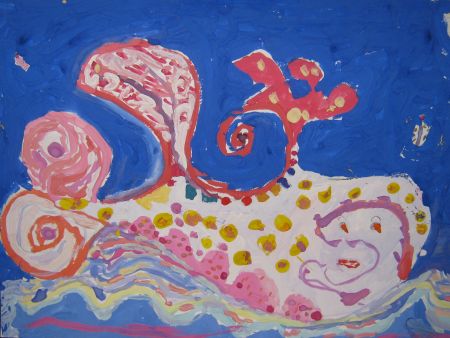 «Радужный китенок». 2011 год, гуашь