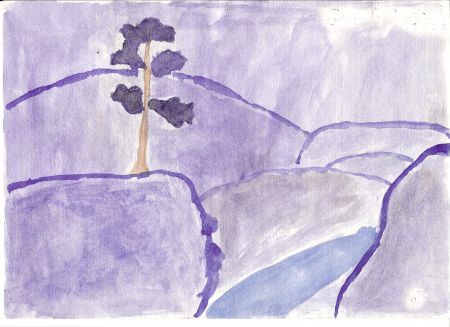 1. Одинокая сосна. 