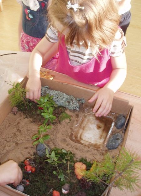 макет из природных материалов