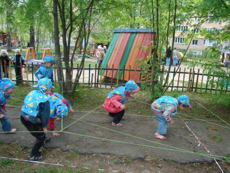 4.Прохождение туристской полосы препятствий: этап «Паутина».