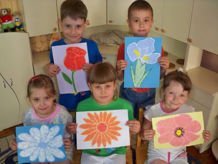 Вот такие у нас получились цветы!