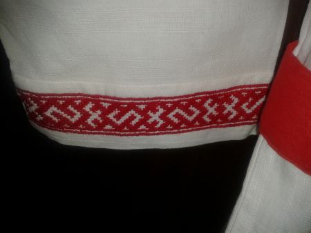 Русская рубашка, вышитая крестиком