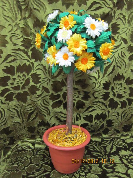 Декоративное дерево «Ромашки»