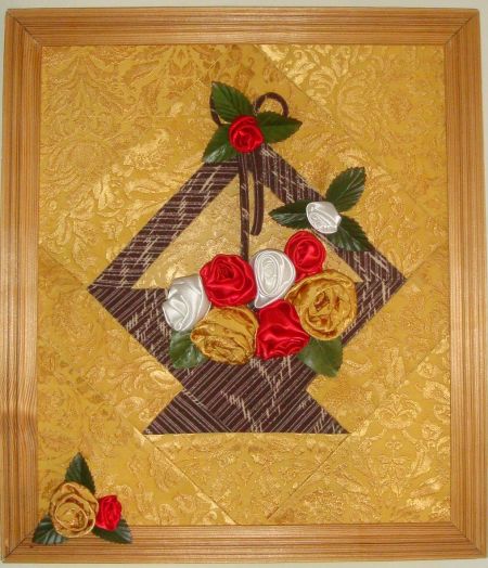 Панно «Корзина с цветами»