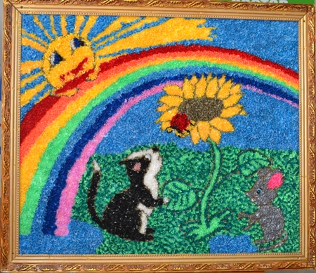 «Радуга» в технике торцевания