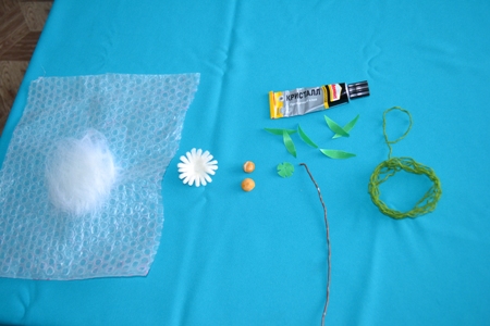 Ромашки в технике «мокрое валяние»