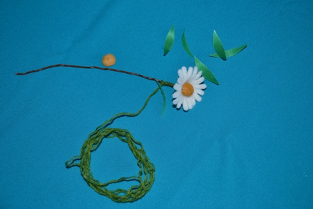 Ромашки в технике «мокрое валяние»