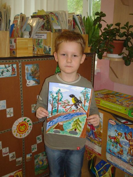 Автор со своей работой.