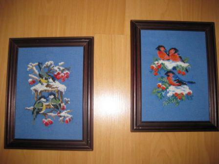 Весёлые птички: снегири-синички