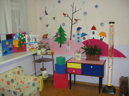 Фото 4. Уголок природы с динамической декорацией.