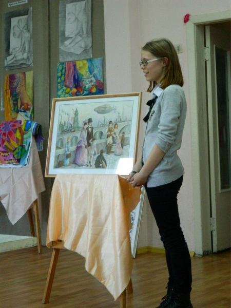 Настя рассказывается о стимпанке