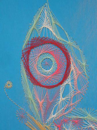 Фрагмент вышивания бабочки