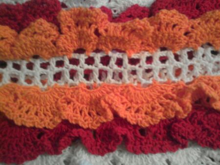 Юбочка с воланами в технике вязания крючком