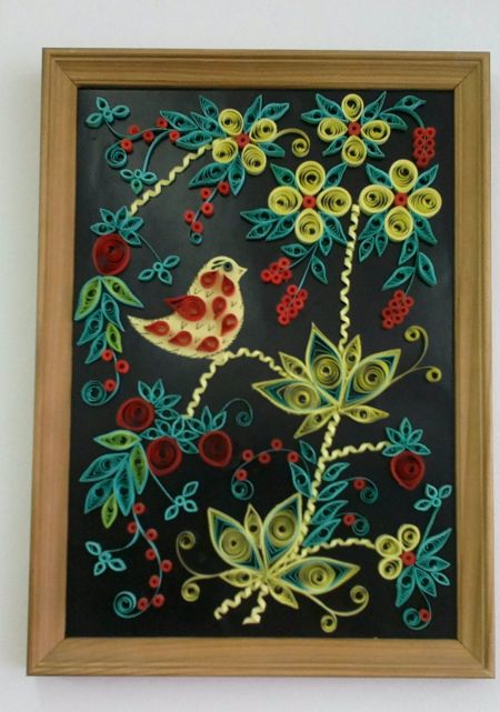 Золотая хохлома. Техника выполнения: квилинг