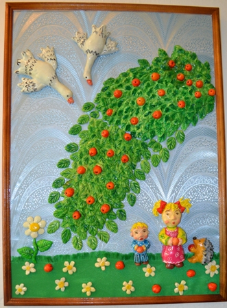 Гуси-лебеди из соленого теста