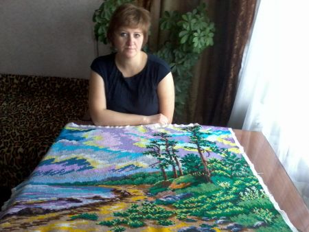 Серия картин «Прибайкальские мотивы» в технике «Вышивка крестом»