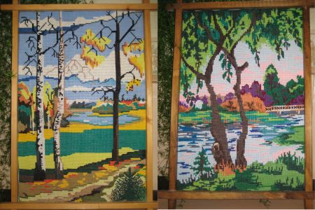 Серия картин «Прибайкальские мотивы» в технике «Вышивка крестом»