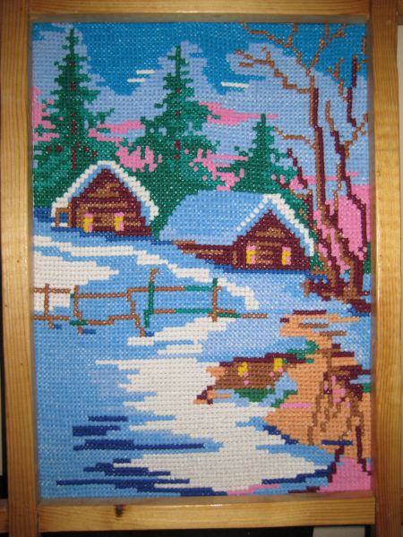 Серия картин «Прибайкальские мотивы» в технике «Вышивка крестом»