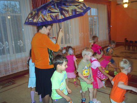 Музыкальное тематическое занятие «Дождик»