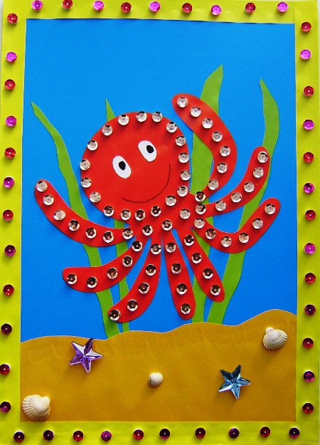 Веселый осьминог