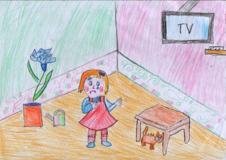 Рисунок к сказке выполнила Александра Василькова, 9 лет.