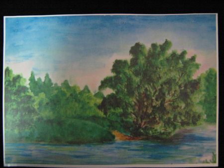 Рисунок 2. Утро в деревне