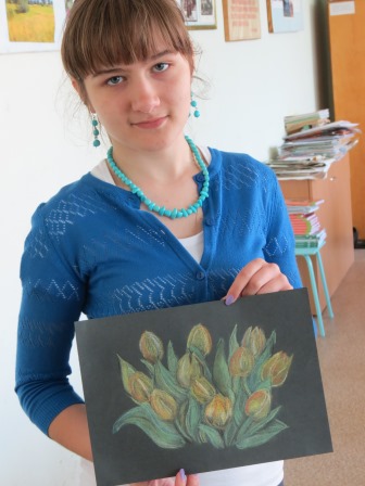 Анна со своей работой