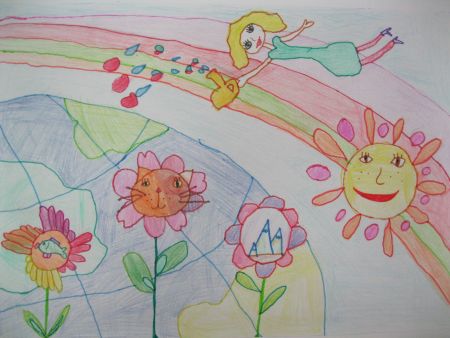 Рисунок «Разноцветная планета»