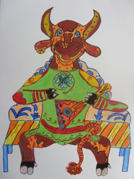 Рисунок 1. «Бык. Каргопольская игрушка»