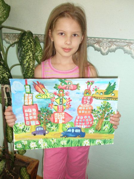 Автор со своей работой