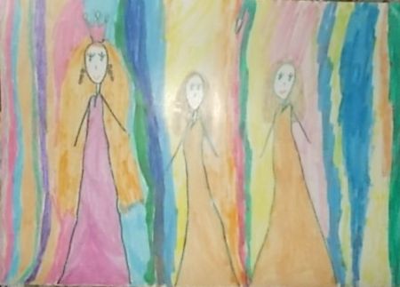 Рисунок 1. Принцесса с фрейлинами