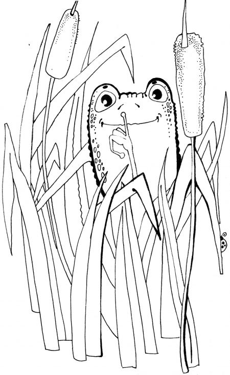 8. Наигралась, нагулялась, В камыши Квашка забралась.