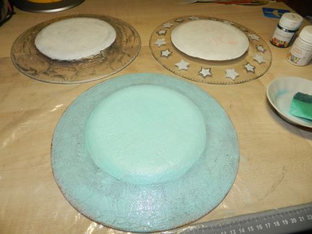 Обратный декупаж тарелок &laquo;Ангел к Рождеству&raquo;