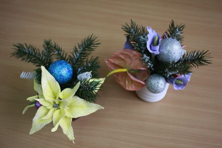 Цветочные композиции из полимерной глины